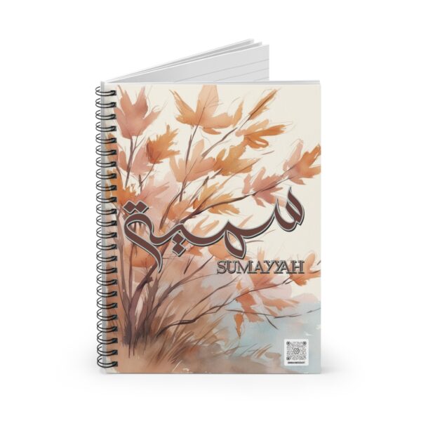 Sumayyah Name Artistry Spiral Notebook - Image 2