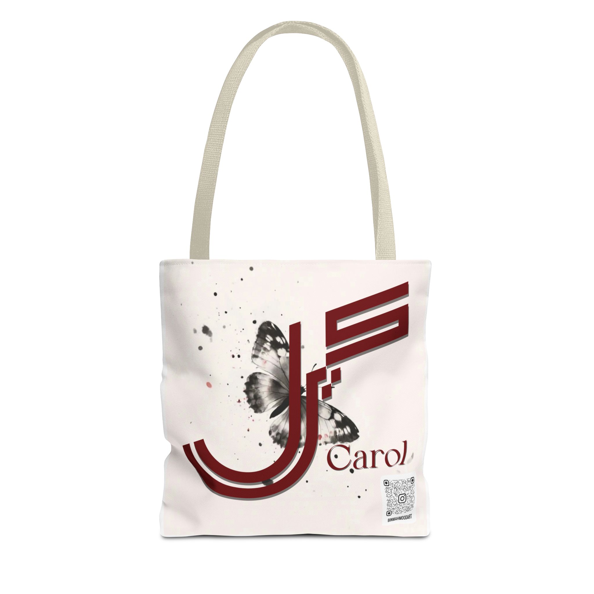Carol – Geometric Fusion Arabic–Persian Calligraphy Tote Bag | Binmahmood - Image 13