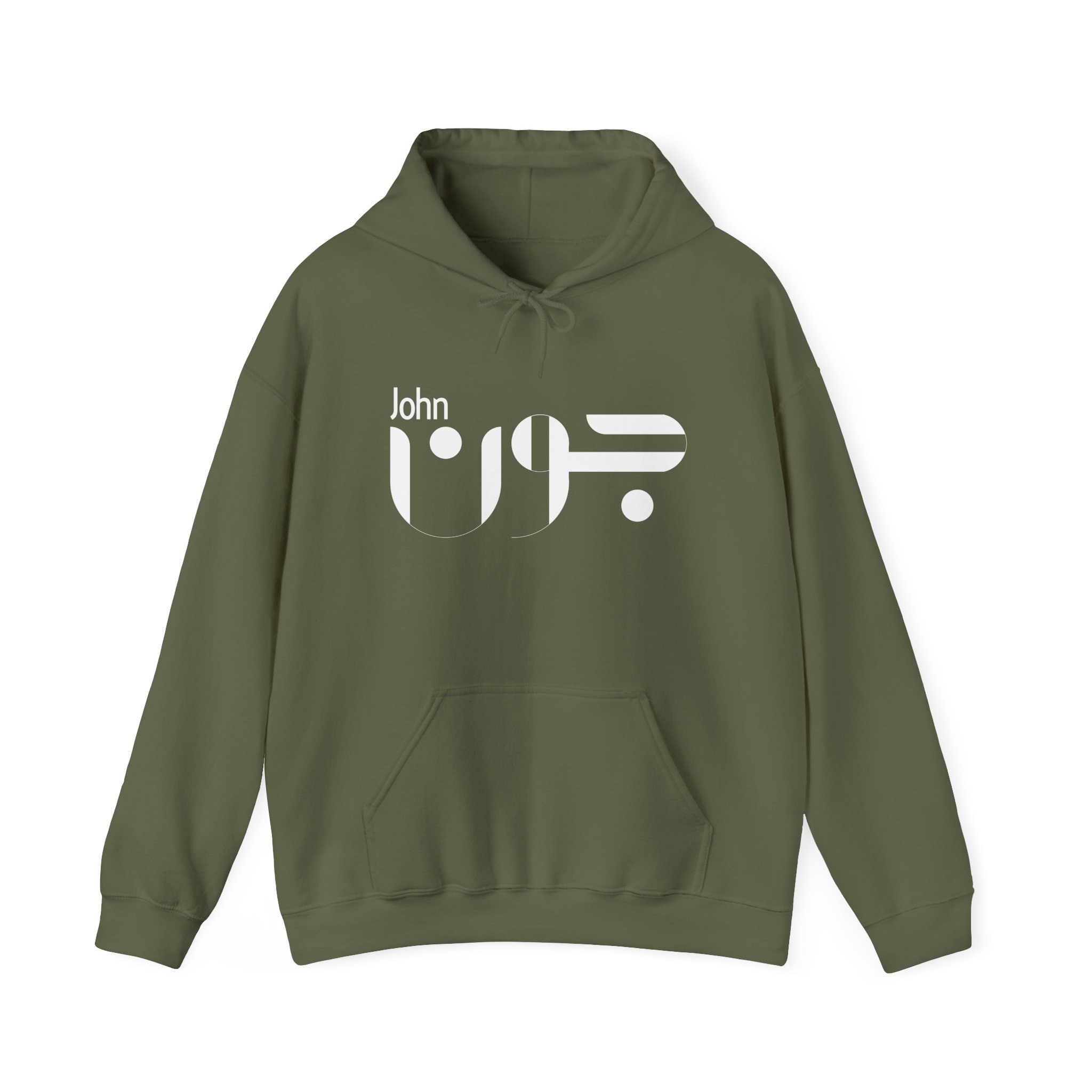 Personalized “John” Geometric Fusion Calligraphy Hoodie | Minimalist Design - Image 7