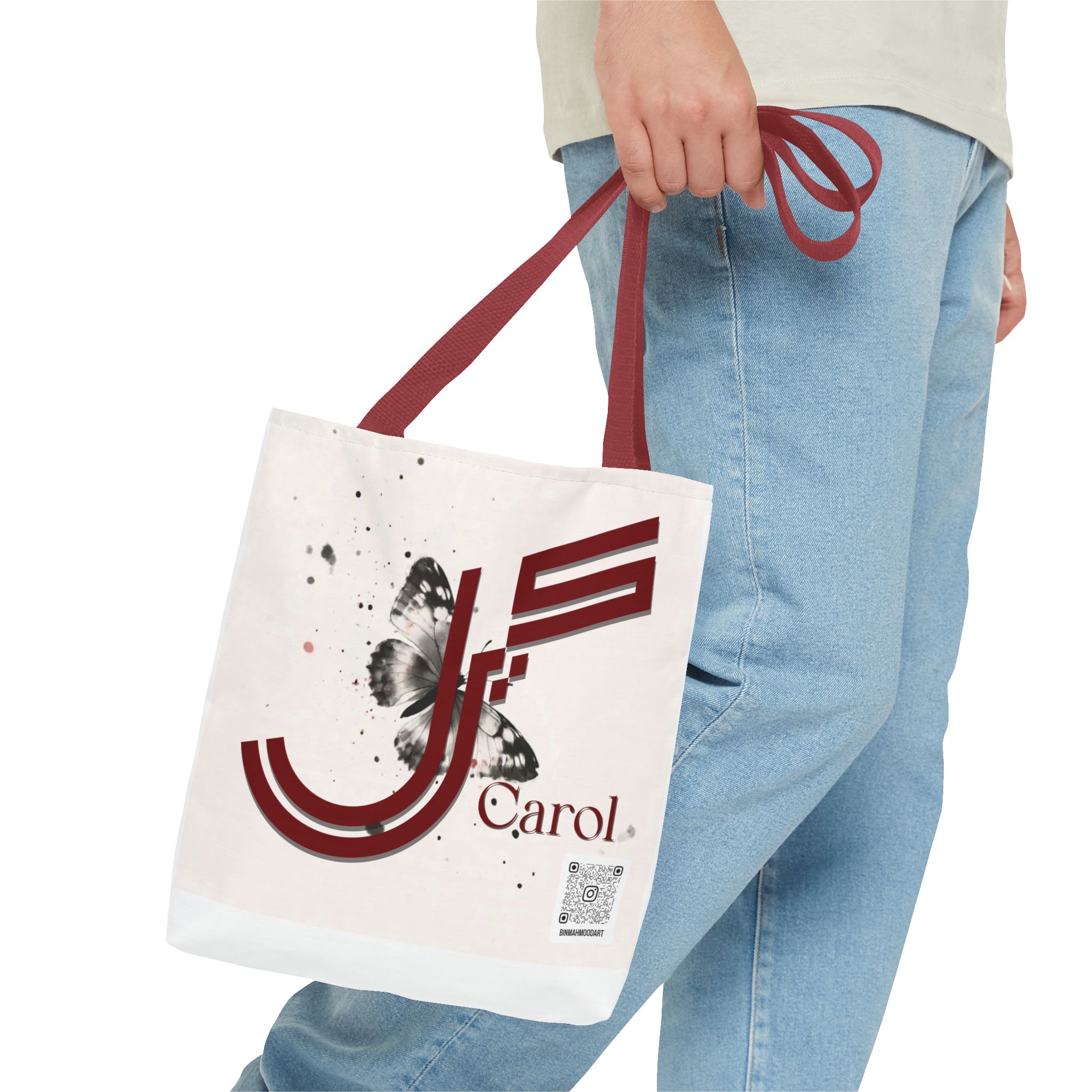 Carol – Geometric Fusion Arabic–Persian Calligraphy Tote Bag | Binmahmood - Image 7