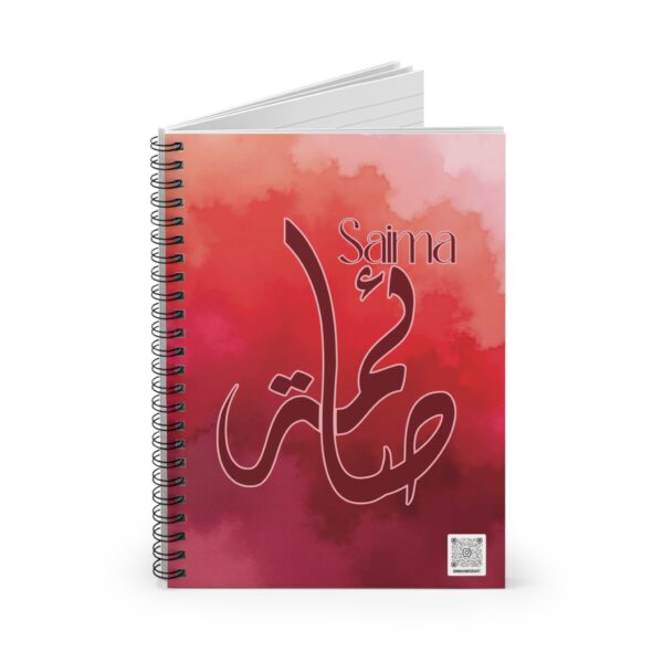 Saima Name Artistry Spiral Notebook - Image 2