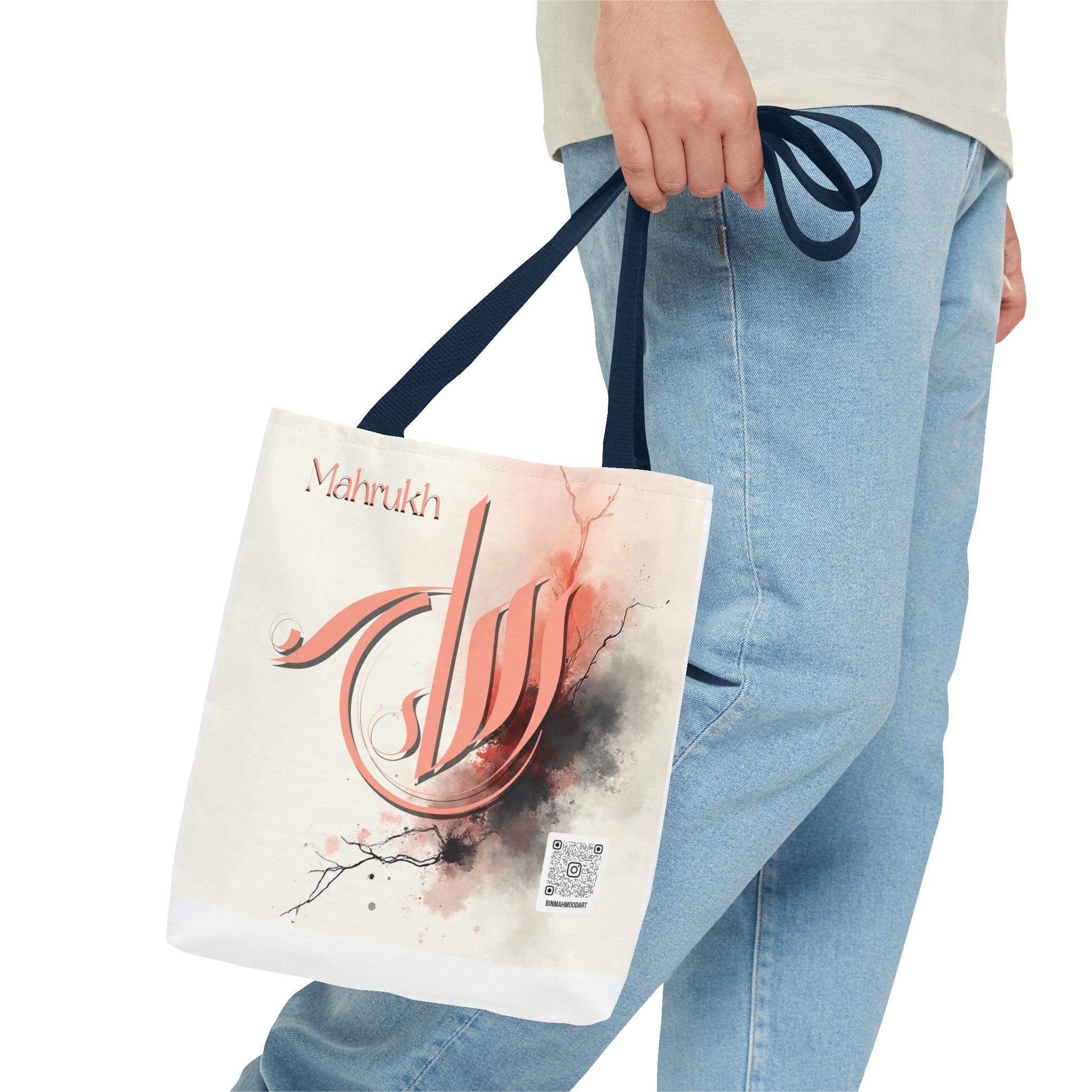 Mahrukh – Personalized Sumbli Arabic Calligraphy Tote Bag | Binmahmood - Image 14
