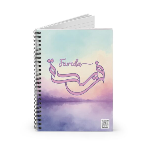 Farida Name Artistry Spiral Notebook - Image 2