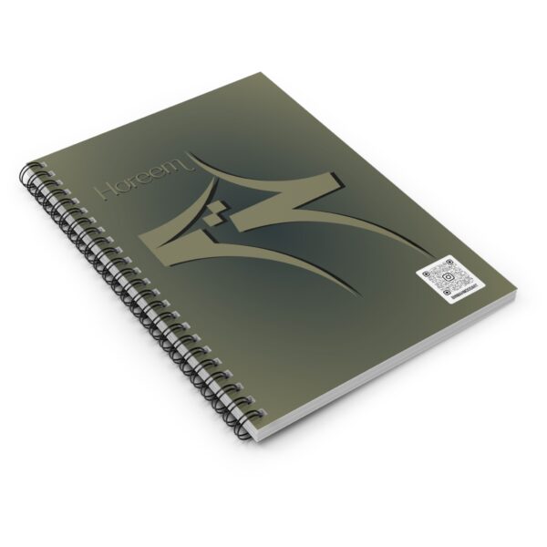 Personalized Arabic, Urdu, and Persian Fusion calligraphy Spiral Notebook - Hareem Name Designed by BinMahmood