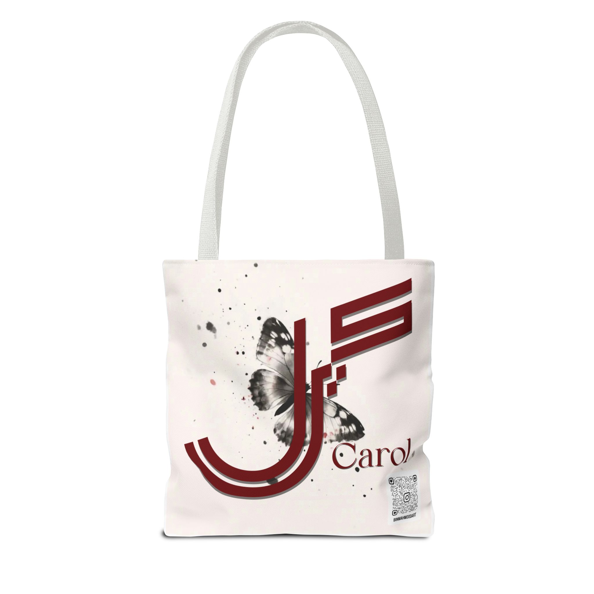 Carol – Geometric Fusion Arabic–Persian Calligraphy Tote Bag | Binmahmood - Image 10