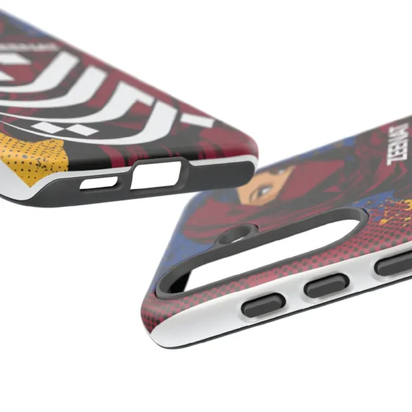 mobile phone cover with Zeenat name Arabic Typography by BinMahmood with various angles showing the durable mobile cover
