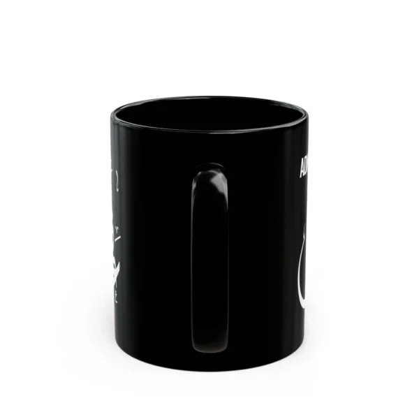 Product photo white background of Adnan customized Arabic name calligraphy black mug - binmahmood