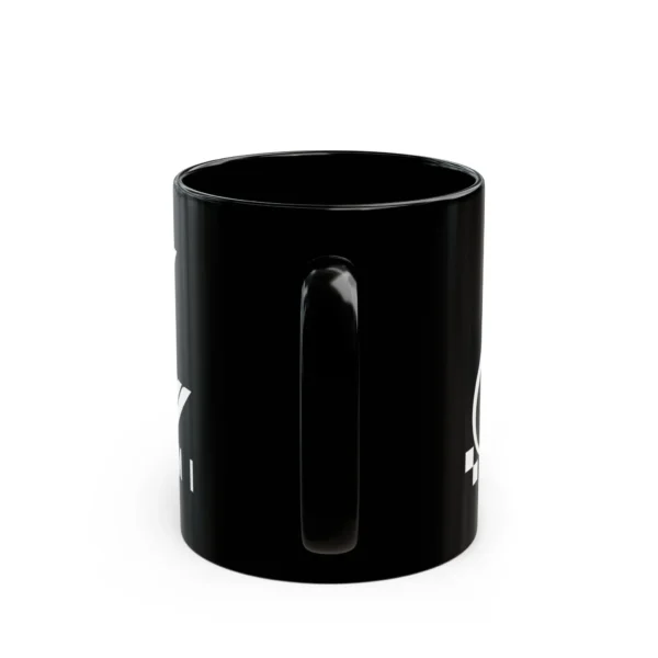 ck ceramic mug personalized with the name Sami in Arabic calligraphy and English lettering, shown on a plain white background.