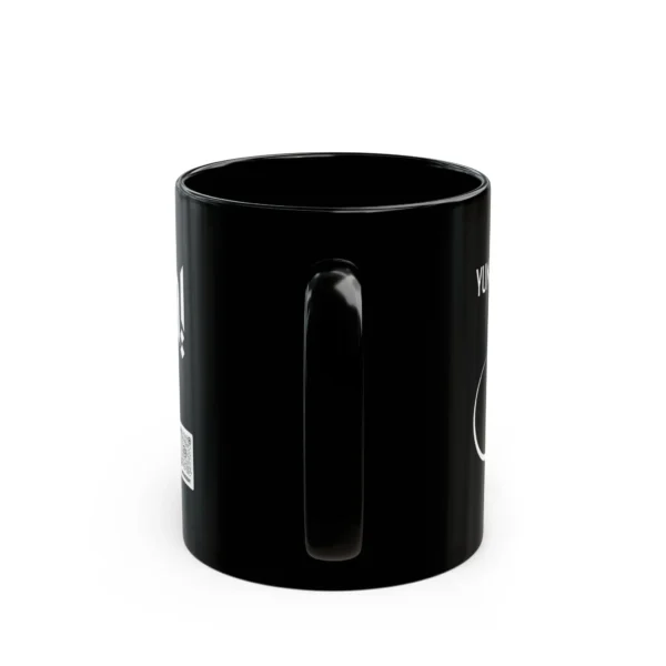 Product mockup with white background for Yunus Fusion Calligraphy Black Mug - BinMahmood